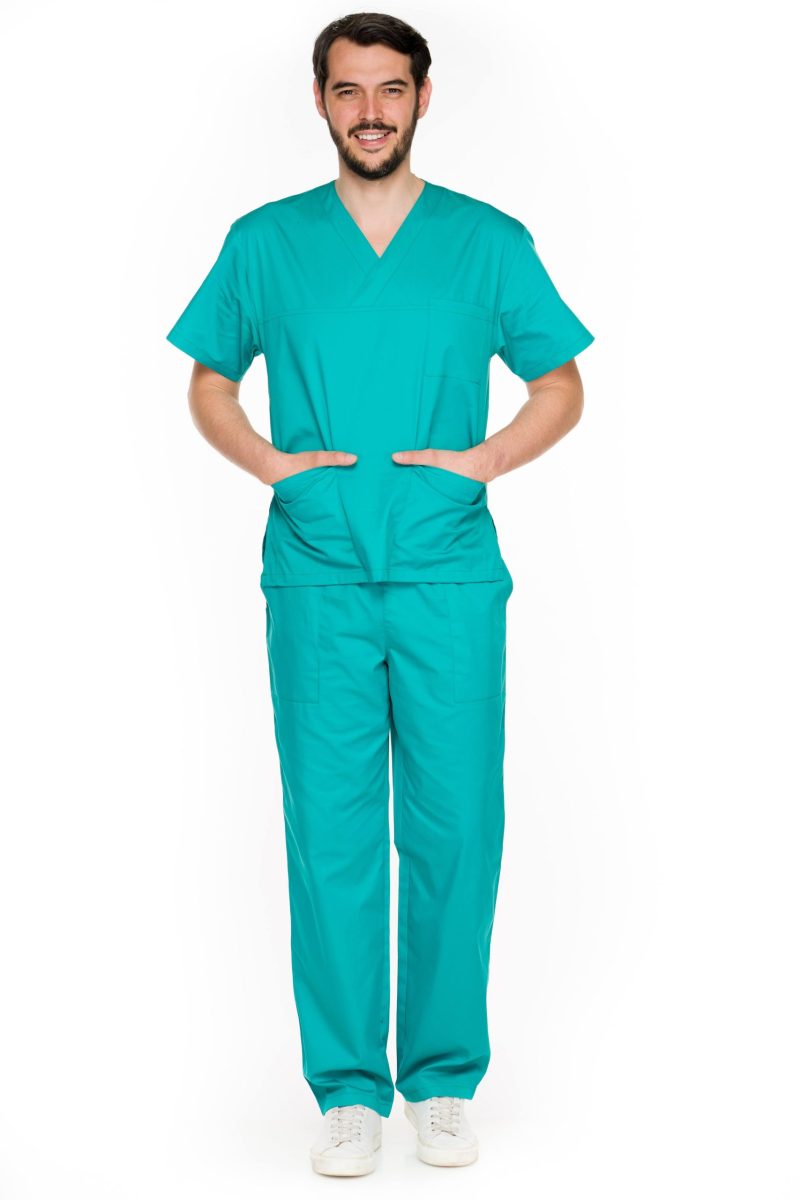 Costum unisex verde spital